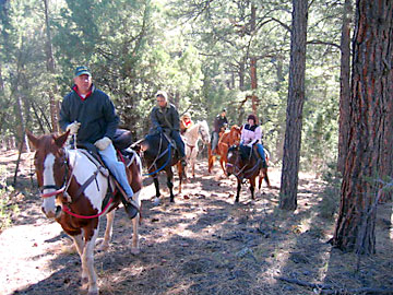 Trail ride up the hill